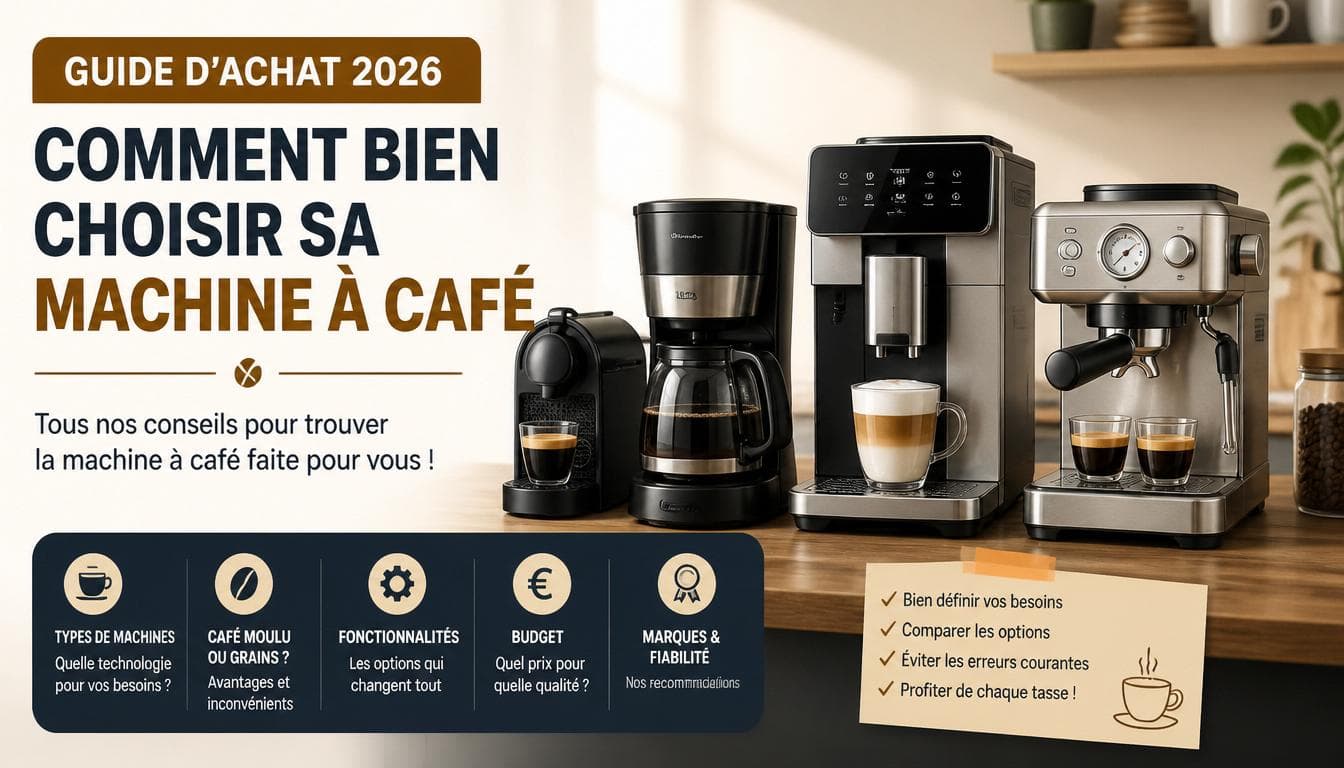 Guide d'achat 2026 : Comment bien choisir sa machine à café (à grains, expresso) ? Comparatif des meilleurs modèles