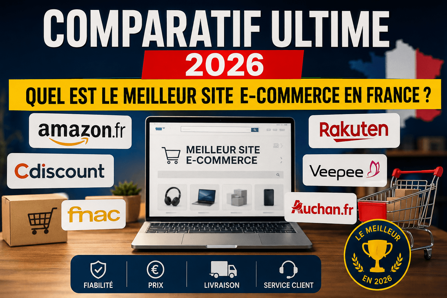 Comparatif ultime 2026 : Quel est le meilleur site e-commerce en France ?